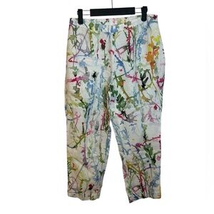 Grizas Rainbow Watercolor Linen Pants
